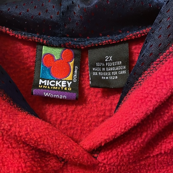 Vintage Mickey Unlimited Woman Hoodie With Kangaroo Pocket Sz 2X - Picture 3 of 10